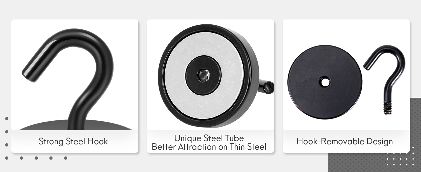 Neosmuk Black Magnetic Hooks