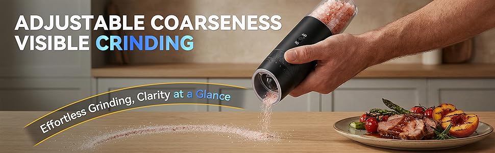 electric salt and pepper grinder set