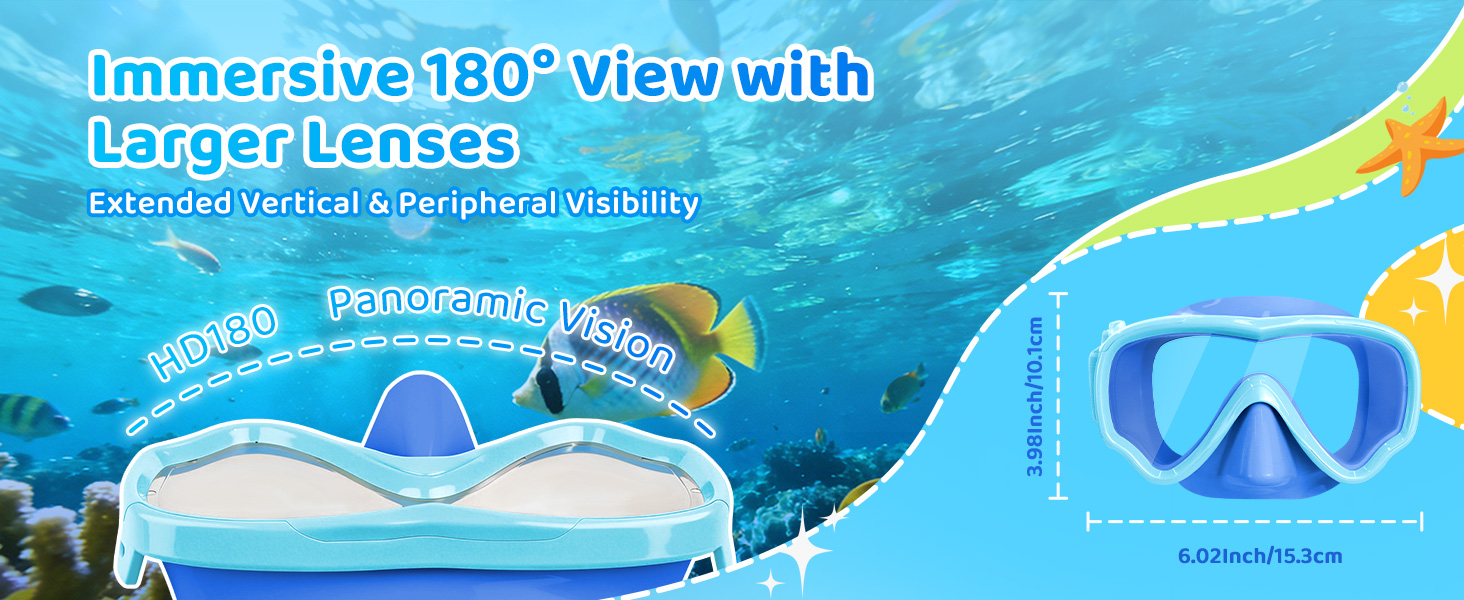 Kids Swim Goggles with Nose Cover
