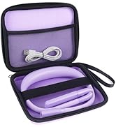Purple Neck Light with Storage Case - Eye-friendly Book Reading &amp; Craft Light, Rechargeable, Adju...