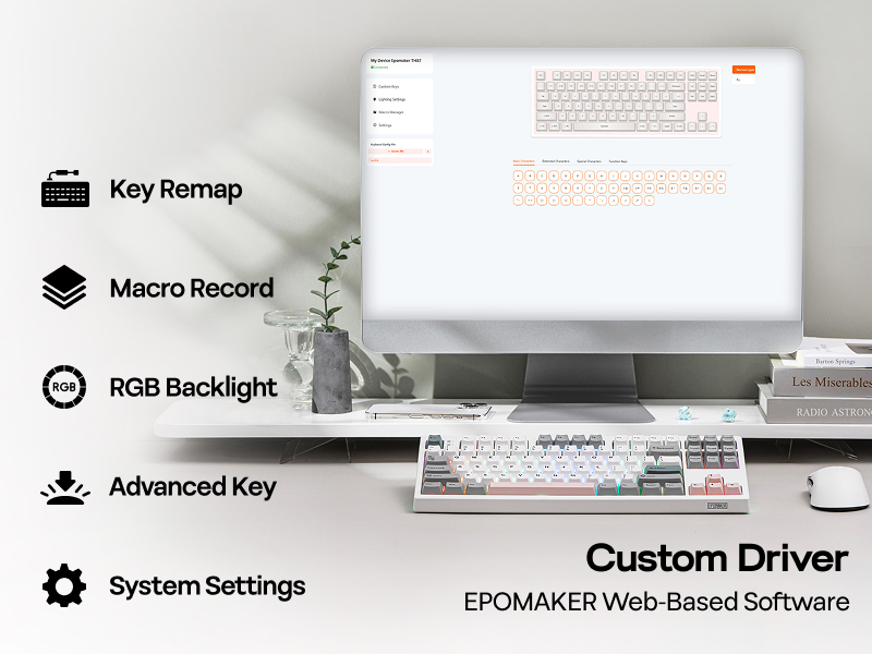 EPOMAKER TH87 Wireless Mechanical Keyboard with 10000mAh Battery