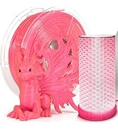 IEMAI Clear PLA Filament 1.75mm, High Speed 3D Printer Filament with 30-600mm/s Speed, Rose Pink ...