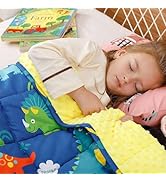 Uttermara Weighted Blanket 3 lbs, Ultra Cozy Minky Fleece and Cotton Sided with Cartoon Patterns,...