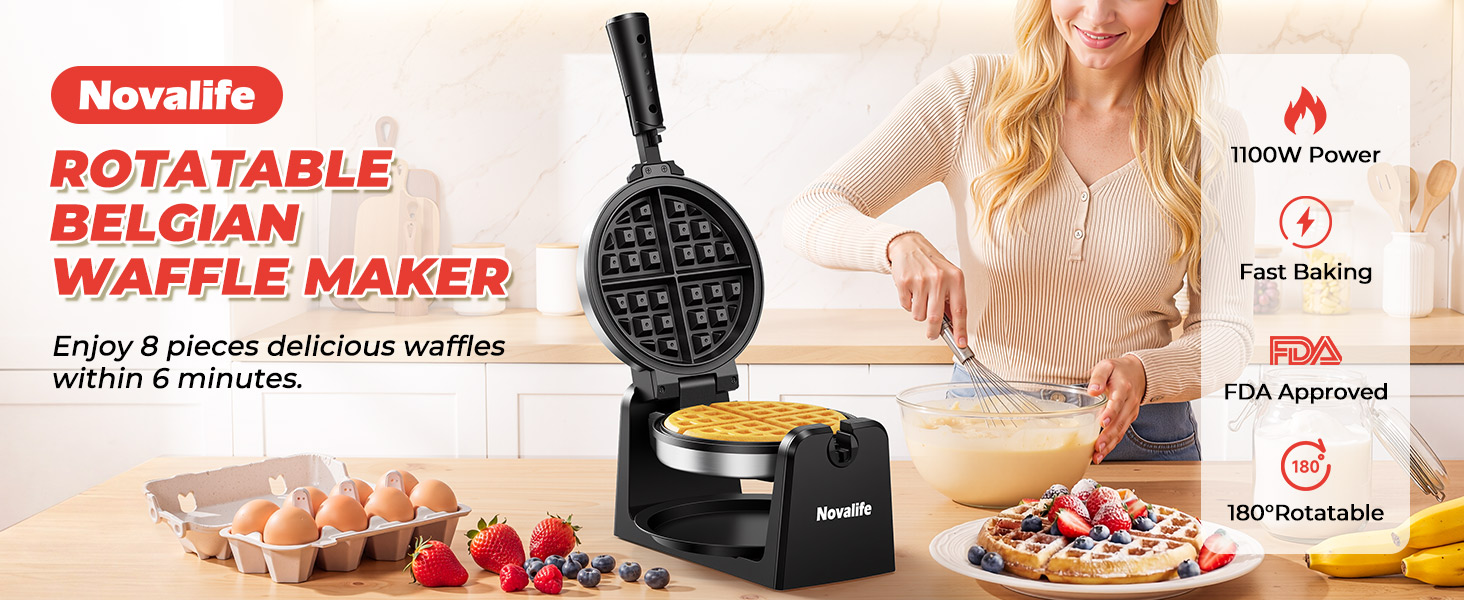 ROTATABLE BELGIAN WAFFLE MAKER