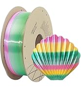 SHIMMERFIL Rainbow Filament, 3D Printer Filament, PLA Filament 1.75mm, Multicolor Filament, Dimen...