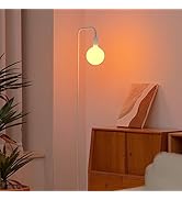 ONEWISH Floor Lamp for Living Room - Minimalist Standing Lamp with Modern LED Bulb, White Frosted...