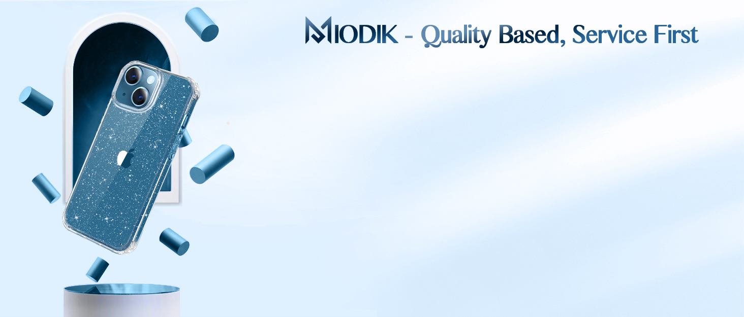 MIODIK Clear Glitter Case