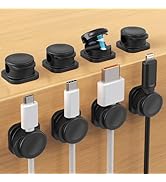Cord Organizer, 8 Pack Magnetic Cable Clips for Desk Management, Strong Adhesive Phone Charger Co...