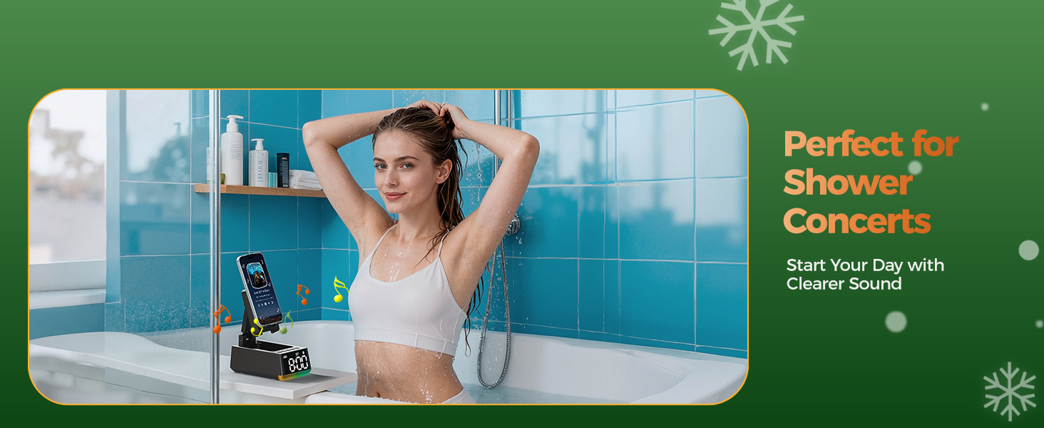 shower speaker with loud clear hifi sound