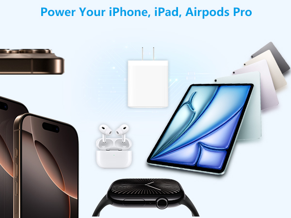 2Pack 60W 4Port USB C Wall Charger Block Dual PD&QC Power Type C Fast Charging Adapter USB-A Charger