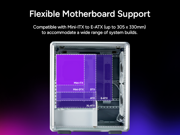 MasterFrame 500 Mesh ARGB Silver - Flexible Motherboard 