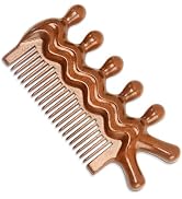 FHALLYNN Wooden Scalp Comb, Pocket Fine Tooth Hair Combs for Women/Men, Natural Wooden Massage Co...