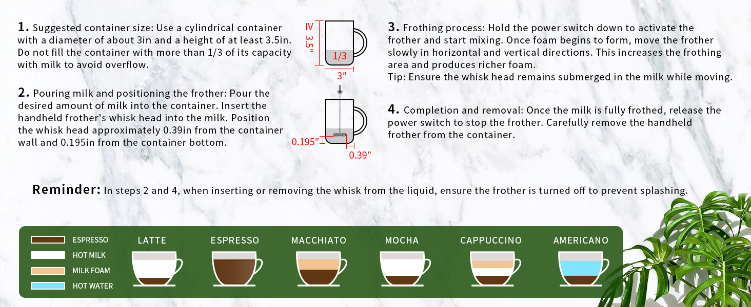 electric milk frother handheld