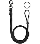 LIUGX Paracord Braided Lanyard for ID Badge Holder, Adjustable Length, Heavy Duty Neck Lanyard Ke...