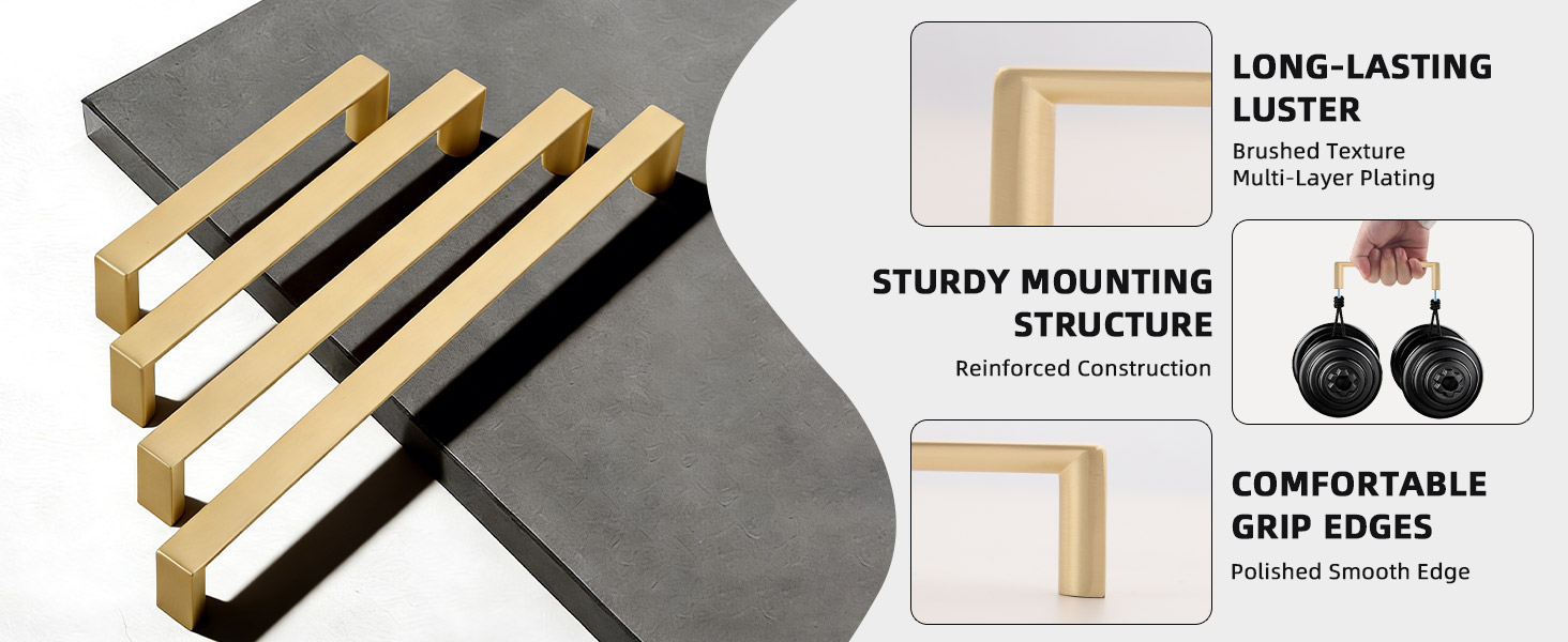 Brushed Gold Cabinet Pulls