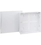 ICC 14” Plastic Structured Wiring Enclosure, Media Enclosure with Cable Wall Cover, Cable Managem...