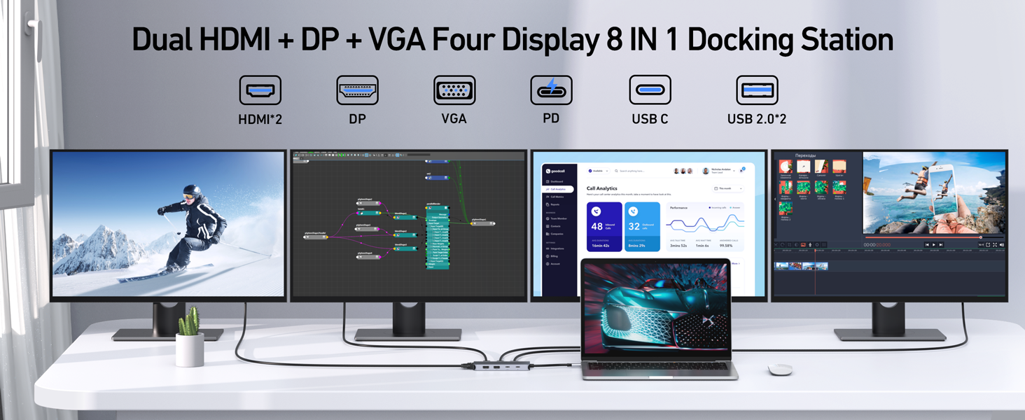 docking station 3 monitors