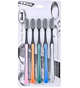 Activated Charcoal Toothbrush 5 Pack Extra Soft Ultrafine Bamboo Bristle Natural Teeth Whitening ...