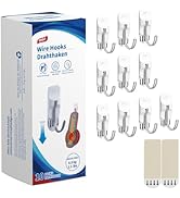 TAILI Damage-Free Hanging Hooks,10 Mini Utility Hooks and 2 Pcs Adhesive Strips, Holds up to 1.1 ...