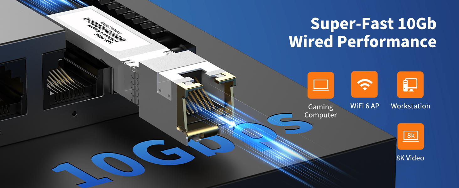 10g sfp+ to rj45 copper transceiver module