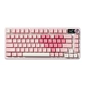 YUNZII B75 PRO MAX QMK/VIA Wireless Mechanical Keyboard,75% Layout with Screen and Knob,Custom Ho...