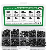 350PCS Computer Screws Assortment Kit, 6-32 Male to M3 Female Black Carbon Steel Motherboard Stan...