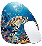 Velluxion Turtle Mouse Pad, 7.3 x 8 in Ocean Adventure Design, Teardrop Portable Mousepad with No...