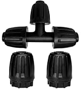 1/2" Barb Tee (1 pcs) + 1/2" Main Line End Plug (2 pcs), Suitable for Irrigation Systems
