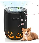 VENDFO Halloween Air Purifier for Home, Air Cleaner with Pumpkin Light Design, 3 Fan Speeds Quiet...
