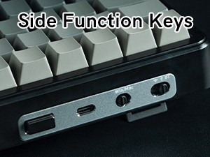 60 Mechanical Keyboard Wireless with Knob, Black Gaming Keyboard,USB-C/BT5/2.4G RGB Hot Swappable