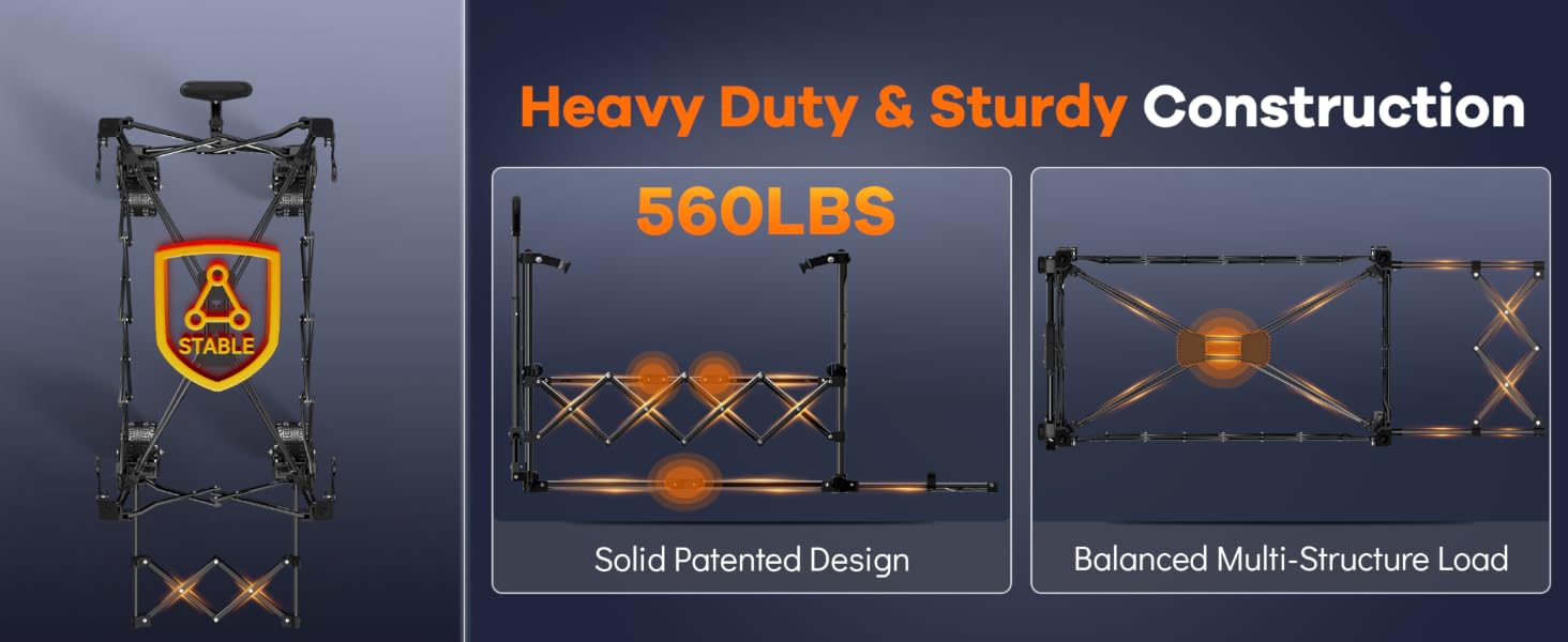 study heavy duty foldable cart with 600LBS load capacity