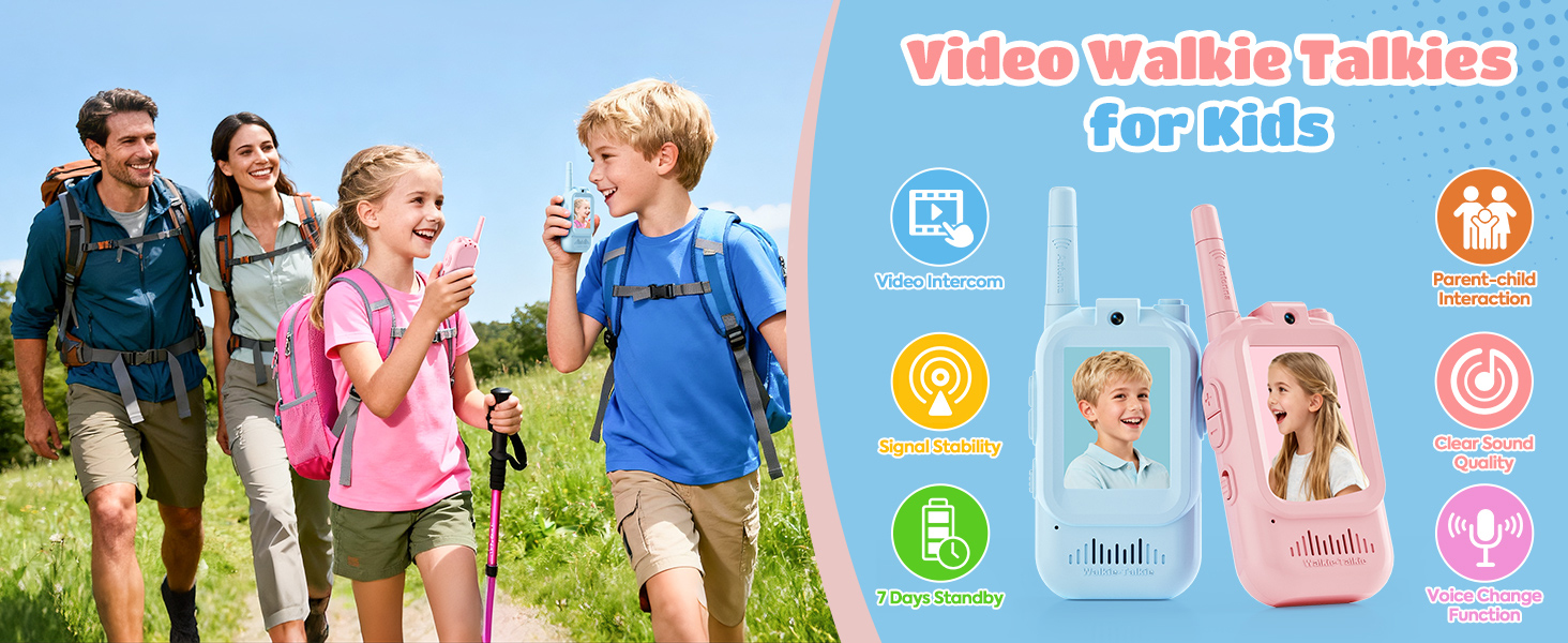 Video walkie talkies for kids