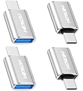 HOWJIM USB C to USB Adapter 4 Pack, Type-C Male to USB3.2 Female OTG Adapter,100W Fast Charging 1...