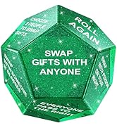 Santa Swap Gift Exchange Dice, Xmas Stocking Stuffers 2025, Snowflake Exchange Game, 12 Sided Dic...