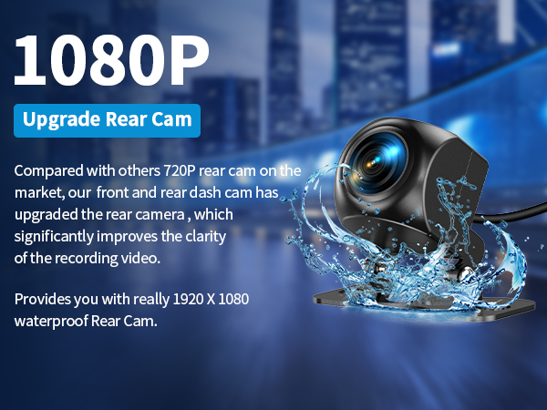 waterproof rear dash cam