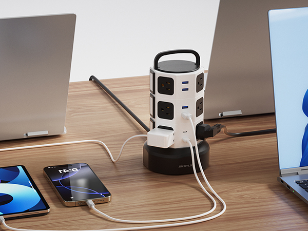 office supplies power strip tower