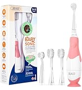 SEAGO Toddler Electric Toothbrushes for Baby Ages 0-3 Years, Baby Toothbrush with Smart Timer and...