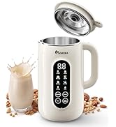 IAGREEA 10-in-1 Nut Milk Maker Machine 304 Stainless Steel Lid BPA Free, 35oz Soy Milk Maker for ...