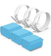 USB C Fast Charger, 3 Pack 20W USB-C Power Adapter with 3 Pack 6FT Type C to Lightning Cable for ...