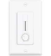 1 Pack Single Pole LED Dimmer Switch - No Neutral Wire Required, Slide Light Dimmer Switch for 15...