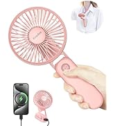 EasyAcc Portable Fan for Travel,5000 Battery Rechargeable Handheld Fan [32H Max Cooling Time] 5 S...