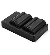 EN-EL15/ EL15a /EL15b Battery 2-Pack and USB Dual Charger for Nikon d7200, d750, d7500, d850, d61...