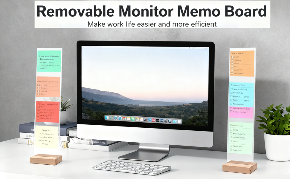 Removable Monitor Memo Board