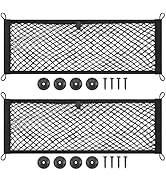 TOBWOLF 2PCS 25x75cm/9.8x29.5in Cargo Storage Net, Universal Elastic Stretchable Pocket Storage M...