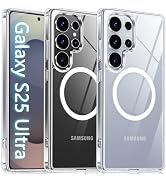 Oterkin Magnetic for Samsung Galaxy S25 Ultra Case Clear [Compatible with MagSafe][Anti-Yellowing...