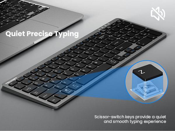 Scissor switch keyboard quiet