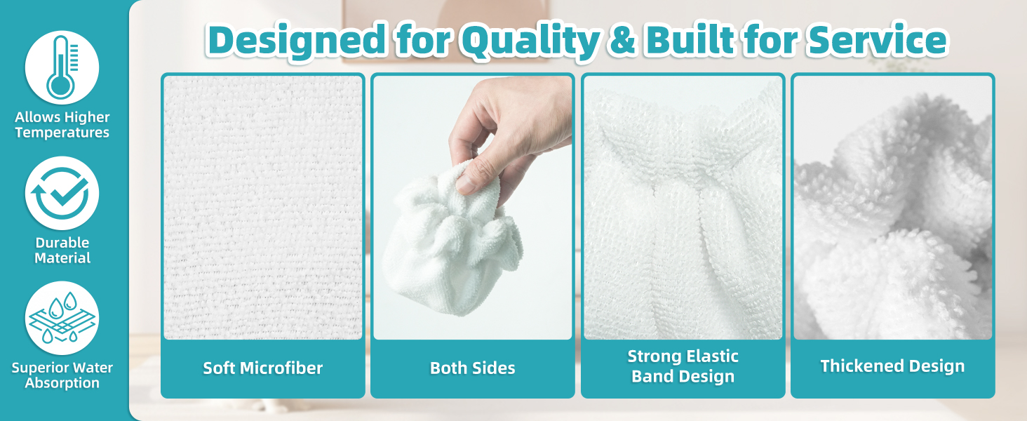 Small Microfiber Bonnet Steam Mop Pads Compatible with Dupray Steam Cleaners etc