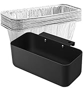 HE-SANQI Grill Grease Catcher for Blackstone Griddle with 10 Pack Grease Cup Liners Aluminum Foil...