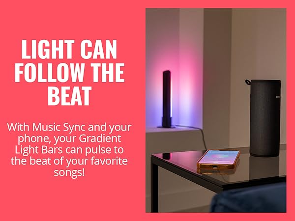 Light that can follow the beat