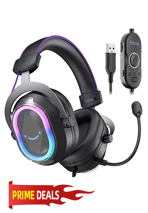 FIFINE H13 PD gaming headset with mic pc